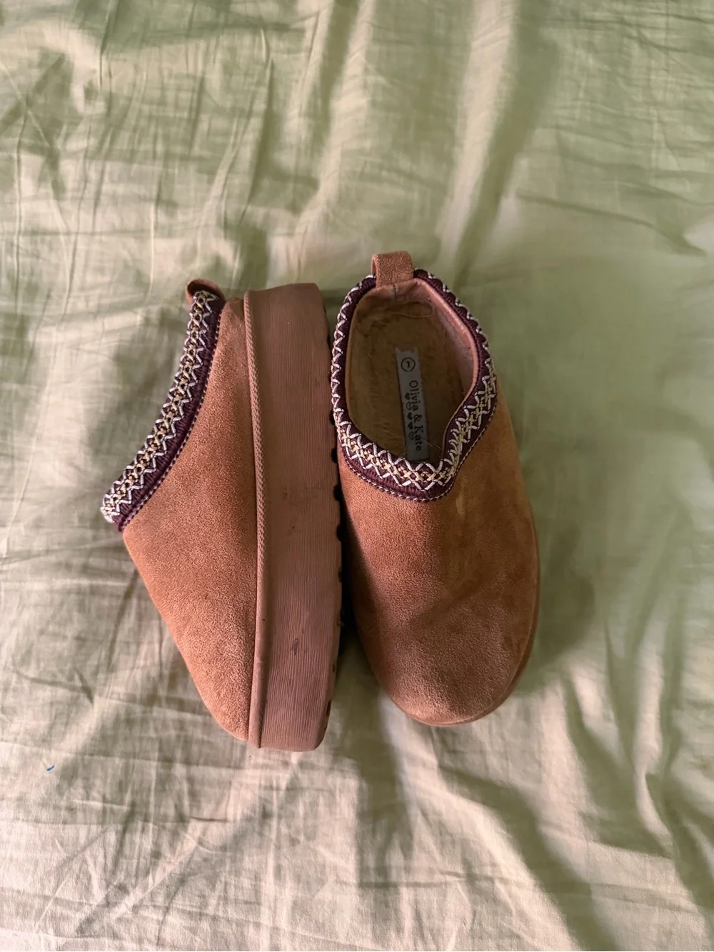 Kids Slip-On Casual Shoes in Tan
